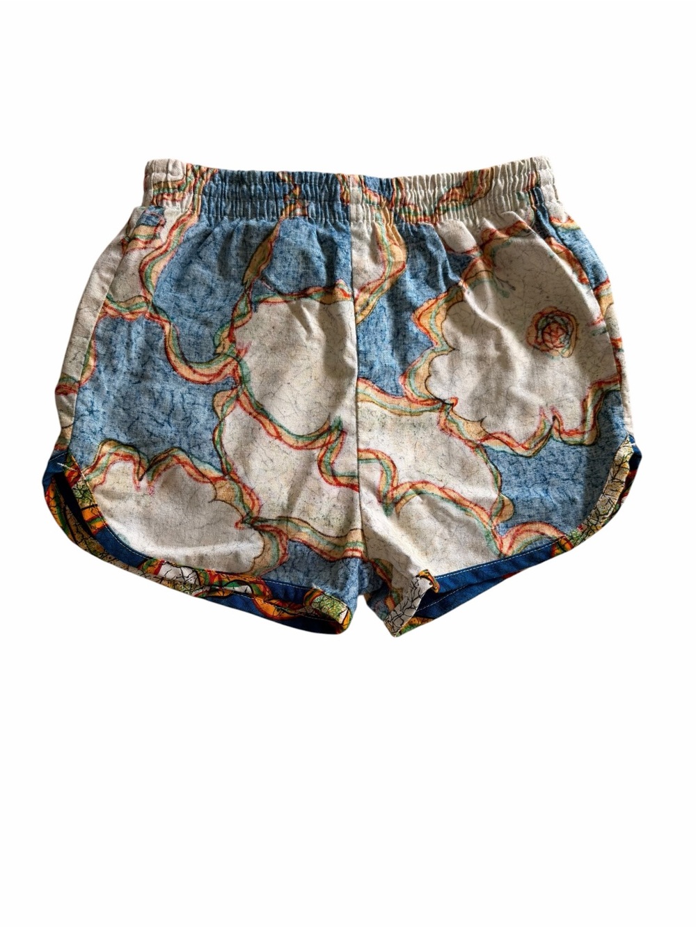 1980s Sears Kings Road Cotton Shorts Elastic Waistband Small - Picture 2 of 6